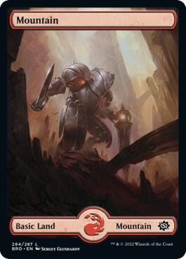 Mountain (284) - Full Art - The Brothers' War Magic: The Gathering trading card