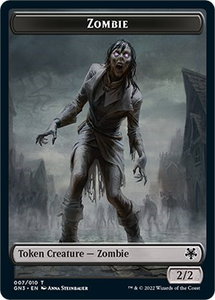 Zombie // Treasure Double-Sided Token - Magic Game Night: Free-For-All (GN3) #7 // 10 - Token Magic: The Gathering Trading Card
