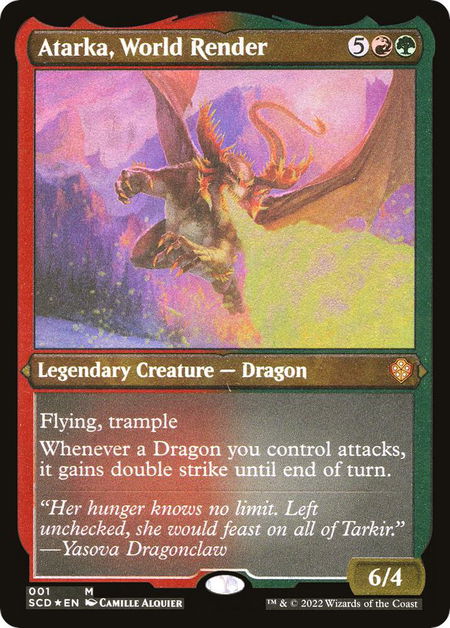 Atarka, World Render (Foil Etched) - Starter Commander Decks Magic: The Gathering trading card