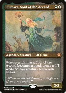 Emmara, Soul of the Accord (Foil Etched) - Starter Commander Decks (SCD) #2 - Mythic Rare Magic: The Gathering Trading Card