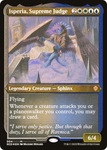 Isperia, Supreme Judge (Foil Etched) trading card from Starter Commander Decks Isperia, Supreme Judge (Foil Etched) - Starter Commander Decks Magic: The Gathering trading card