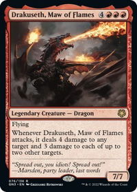 Drakuseth, Maw of Flames - Magic Game Night: Free-For-All (GN3) #76 - Rare Magic: The Gathering Trading Card