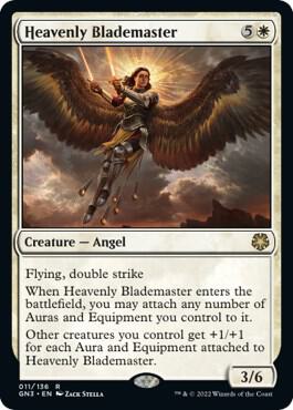 Heavenly Blademaster trading card from Magic Game Night: Free-For-All Heavenly Blademaster - Magic Game Night: Free-For-All Magic: The Gathering trading card
