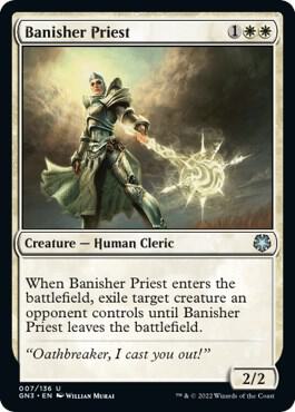 Banisher Priest trading card from Magic Game Night: Free-For-All Banisher Priest - Magic Game Night: Free-For-All Magic: The Gathering trading card