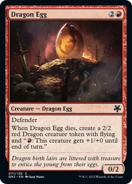 Dragon Egg trading card from Magic Game Night: Free-For-All Dragon Egg - Magic Game Night: Free-For-All Magic: The Gathering trading card
