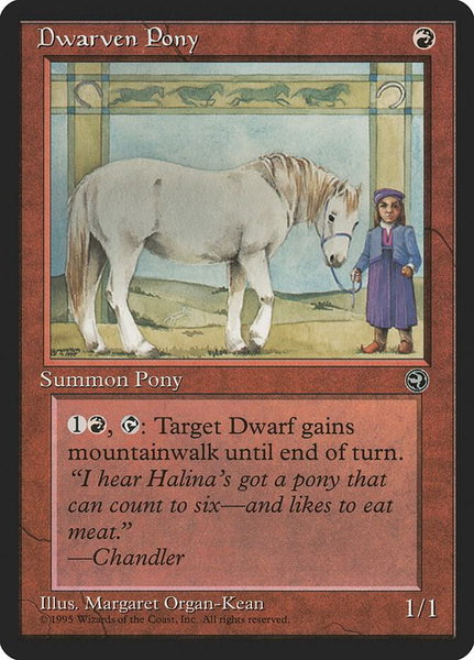 Dwarven Pony - Homelands Magic: The Gathering trading card