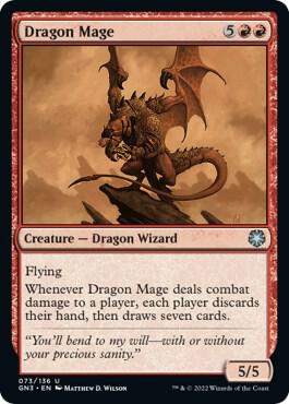 Dragon Mage trading card from Magic Game Night: Free-For-All Dragon Mage - Magic Game Night: Free-For-All Magic: The Gathering trading card