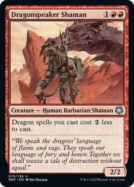 Dragonspeaker Shaman trading card from Magic Game Night: Free-For-All Dragonspeaker Shaman - Magic Game Night: Free-For-All Magic: The Gathering trading card