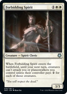 Forbidding Spirit - Magic Game Night: Free-For-All (GN3) #10 - Uncommon Magic: The Gathering Trading Card