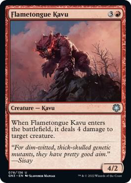 Flametongue Kavu - Magic Game Night: Free-For-All Magic: The Gathering trading card