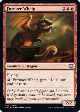 Furnace Whelp trading card from Magic Game Night: Free-For-All Furnace Whelp - Magic Game Night: Free-For-All Magic: The Gathering trading card