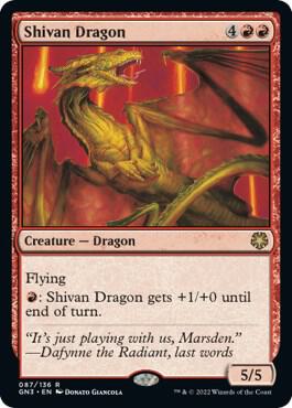 Shivan Dragon - Magic Game Night: Free-For-All Magic: The Gathering trading card