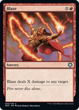 Blaze trading card from Magic Game Night: Free-For-All Blaze - Magic Game Night: Free-For-All Magic: The Gathering trading card