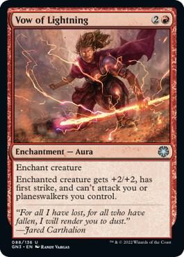 Vow of Lightning - Magic Game Night: Free-For-All Magic: The Gathering trading card