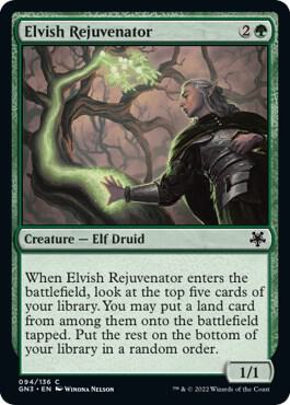 Elvish Rejuvenator trading card from Magic Game Night: Free-For-All Elvish Rejuvenator - Magic Game Night: Free-For-All Magic: The Gathering trading card