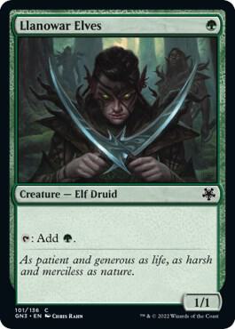 Llanowar Elves - Magic Game Night: Free-For-All Magic: The Gathering trading card