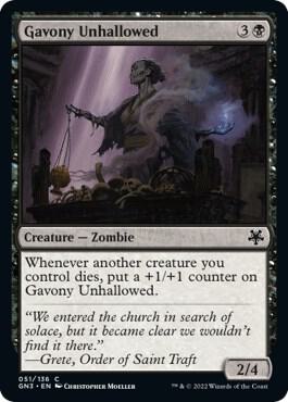 Gavony Unhallowed trading card from Magic Game Night: Free-For-All Gavony Unhallowed - Magic Game Night: Free-For-All Magic: The Gathering trading card