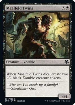 Maalfeld Twins trading card from Magic Game Night: Free-For-All Maalfeld Twins - Magic Game Night: Free-For-All Magic: The Gathering trading card