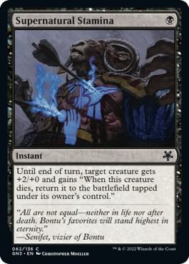 Supernatural Stamina trading card from Magic Game Night: Free-For-All Supernatural Stamina - Magic Game Night: Free-For-All Magic: The Gathering trading card