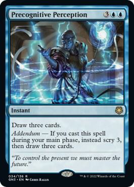 Precognitive Perception trading card from Magic Game Night: Free-For-All Precognitive Perception - Magic Game Night: Free-For-All Magic: The Gathering trading card