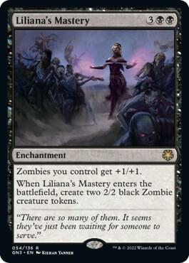 Liliana's Mastery trading card from Magic Game Night: Free-For-All Liliana's Mastery - Magic Game Night: Free-For-All Magic: The Gathering trading card