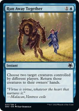 Run Away Together trading card from Magic Game Night: Free-For-All Run Away Together - Magic Game Night: Free-For-All Magic: The Gathering trading card