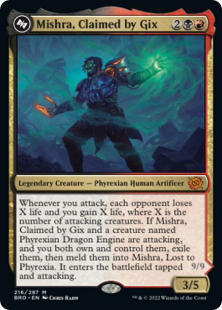 Mishra, Claimed by Gix - The Brothers' War Magic: The Gathering trading card