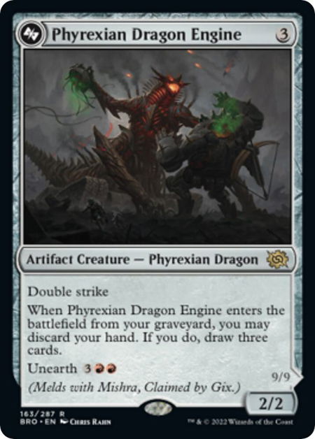 Phyrexian Dragon Engine - The Brothers' War Magic: The Gathering trading card