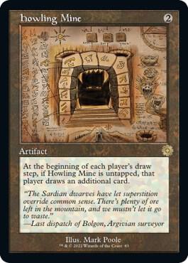 Howling Mine (Schematic) - The Brothers' War: Retro Frame Artifacts Magic: The Gathering trading card