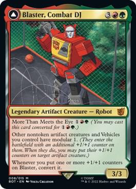 Blaster, Combat DJ - Universes Beyond: Transformers Magic: The Gathering trading card