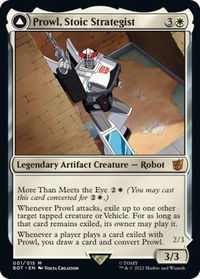 Prowl, Stoic Strategist - Universes Beyond: Transformers (BOT) #1 - Mythic Magic: The Gathering Trading Card