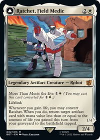 Ratchet, Field Medic - Universes Beyond: Transformers (BOT) #2 - Mythic Magic: The Gathering Trading Card