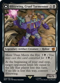 Blitzwing, Cruel Tormentor - Universes Beyond: Transformers (BOT) #4 - Mythic Magic: The Gathering Trading Card