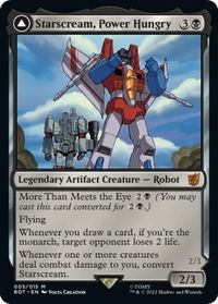 Starscream, Power Hungry - Universes Beyond: Transformers (BOT) #5 - Mythic Magic: The Gathering Trading Card