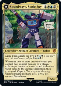Soundwave, Sonic Spy - Universes Beyond: Transformers (BOT) #14 - Mythic Magic: The Gathering Trading Card