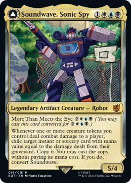 Soundwave, Sonic Spy - Universes Beyond: Transformers Magic: The Gathering trading card