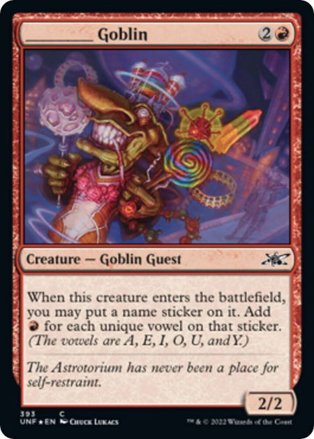 _____ Goblin (Galaxy Foil) - Unfinity Magic: The Gathering trading card