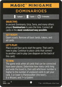 Magic Minigame: Dominarioes - Dominaria United (DMU) #1 - Special Magic: The Gathering Trading Card