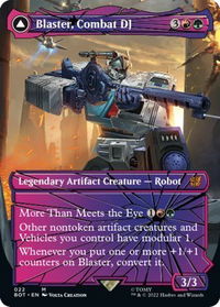 Blaster, Combat DJ (Shattered Glass) - Universes Beyond: Transformers (BOT) #22 - Mythic Magic: The Gathering Trading Card