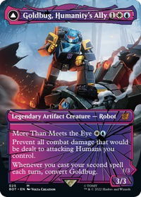 Goldbug, Humanity's Ally (Shattered Glass) - Universes Beyond: Transformers (BOT) #25 - Mythic Magic: The Gathering Trading Card