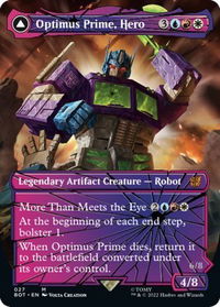 Optimus Prime, Hero (Shattered Glass) - Universes Beyond: Transformers (BOT) #27 - Mythic Magic: The Gathering Trading Card