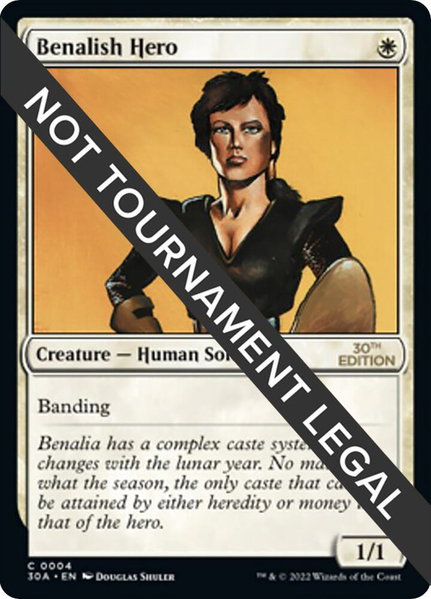 Benalish Hero trading card from 30th Anniversary Edition Benalish Hero - 30th Anniversary Edition Magic: The Gathering trading card