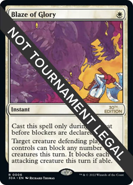 Blaze of Glory - 30th Anniversary Edition Magic: The Gathering trading card