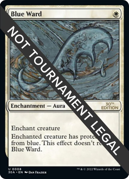 Blue Ward trading card from 30th Anniversary Edition Blue Ward - 30th Anniversary Edition Magic: The Gathering trading card