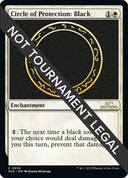 Circle of Protection: Black trading card from 30th Anniversary Edition Circle of Protection: Black - 30th Anniversary Edition Magic: The Gathering trading card