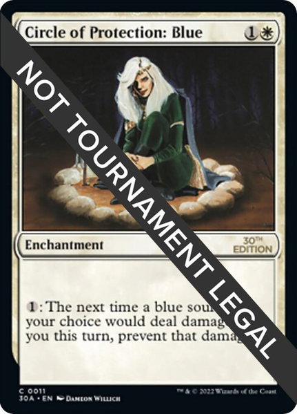 Circle of Protection: Blue trading card from 30th Anniversary Edition Circle of Protection: Blue - 30th Anniversary Edition Magic: The Gathering trading card