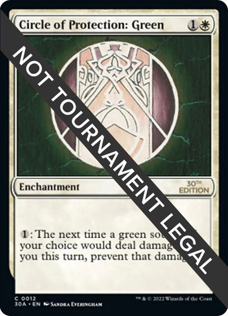 Circle of Protection: Green - 30th Anniversary Edition Magic: The Gathering trading card