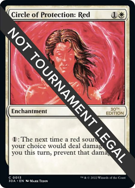 Circle of Protection: Red - 30th Anniversary Edition Magic: The Gathering trading card