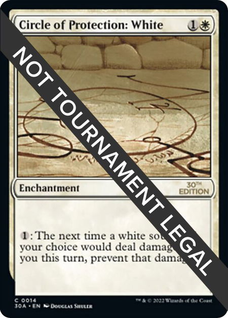 Circle of Protection: White - 30th Anniversary Edition Magic: The Gathering trading card
