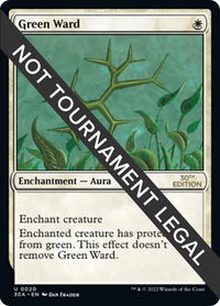 Green Ward - 30th Anniversary Edition (30A) #20 - Uncommon Magic: The Gathering Trading Card